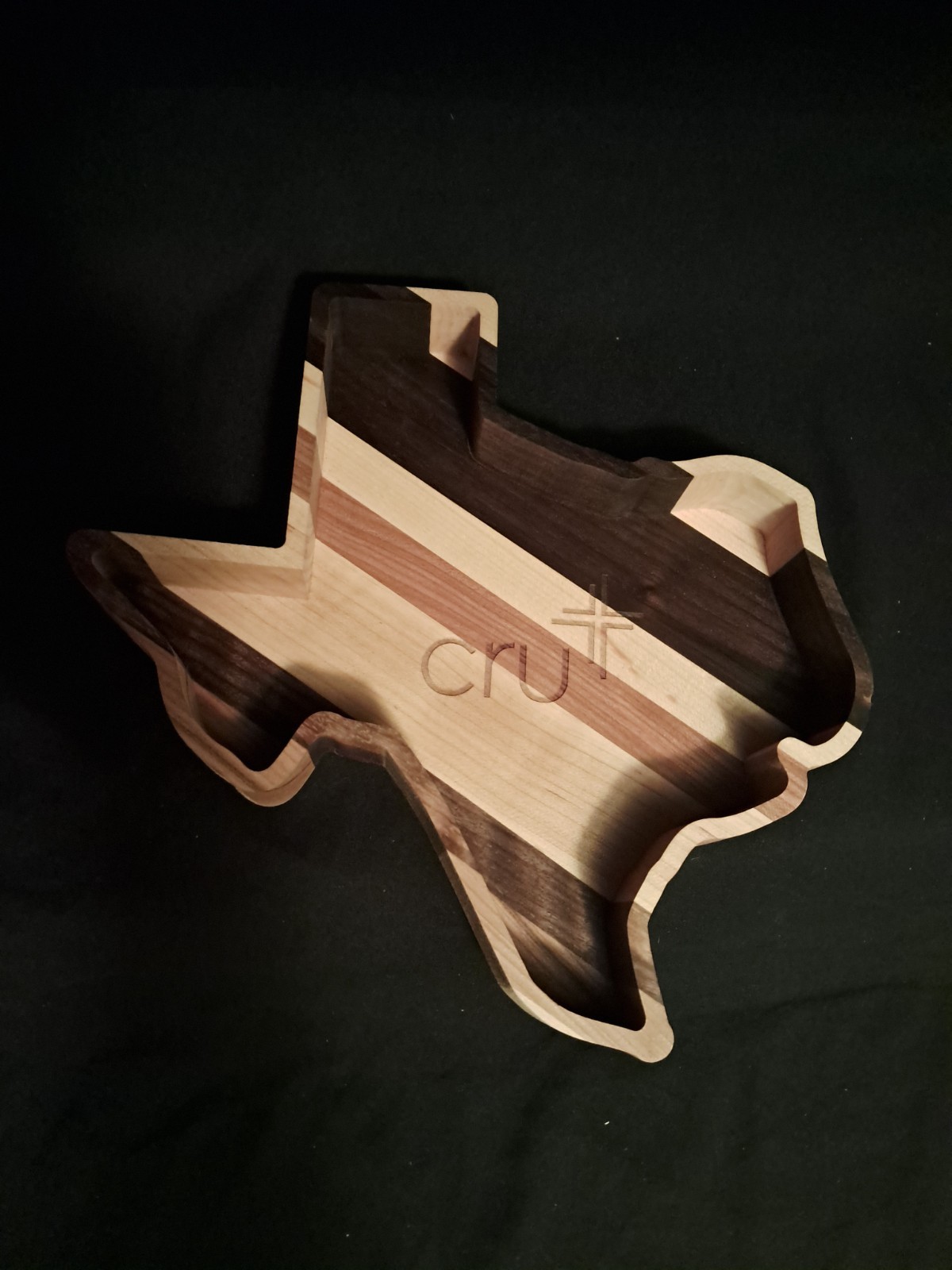 Two Acre Woodworks Wood Texas Trinket Tray Box