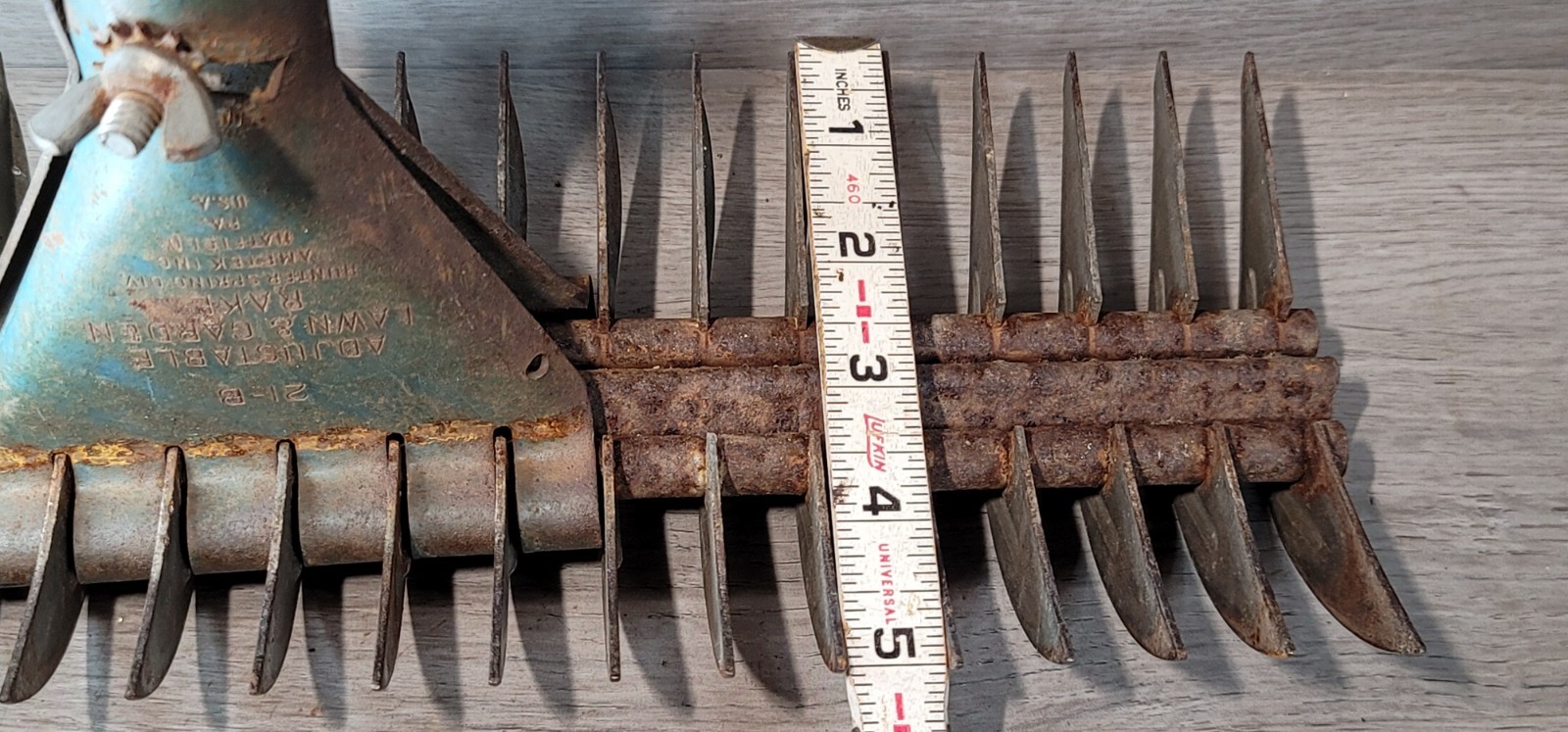 Lawn Garden Rake Thatching 21-B Adjustable Hunter Spring Div. Ametek Inc.