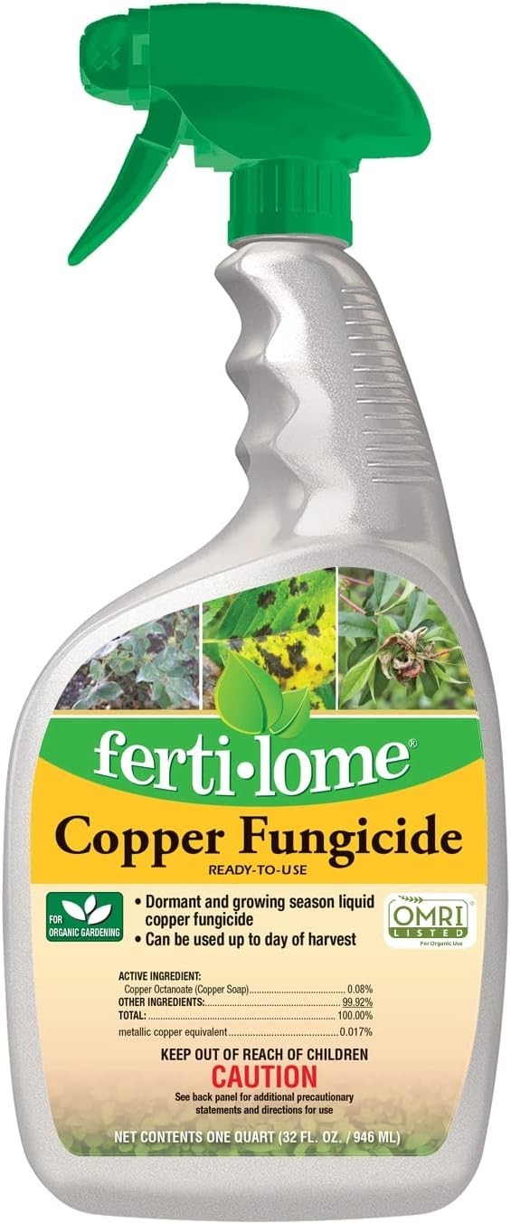 Organic Garden Fungicide Spray Copper Ferti-Lome / Hi-Yield Ready-to-use 32Oz