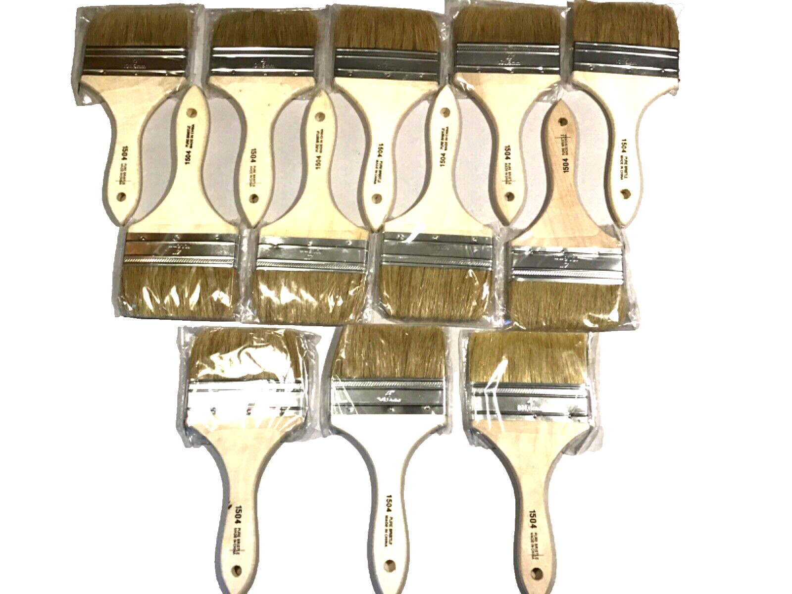 NEW 4” Wide Box Of 12 Disposable Chip Brush Fiberglass Paint Stain Linzer 1504