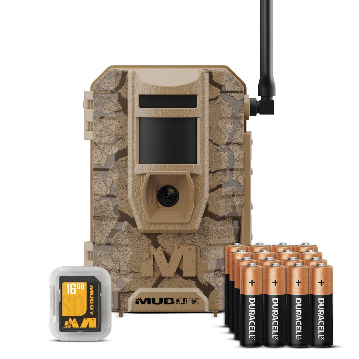 NEW Muddy Mitigator 2.0 Cellular Brown Camera Combo Batteries & SD Card