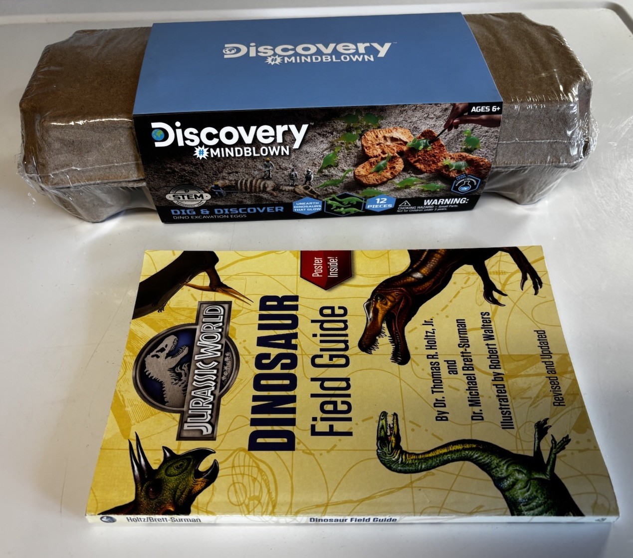 Discovery Dig & Discover Dino Excavation Eggs Jurassic World Field Guide Set New