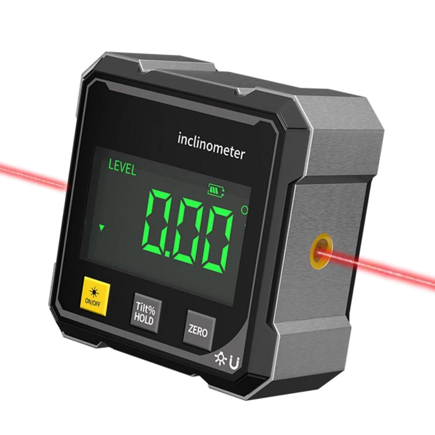 Digital Angle Finder with Electronic Laser & 4-Side Magnetic Base, Inclinometer
