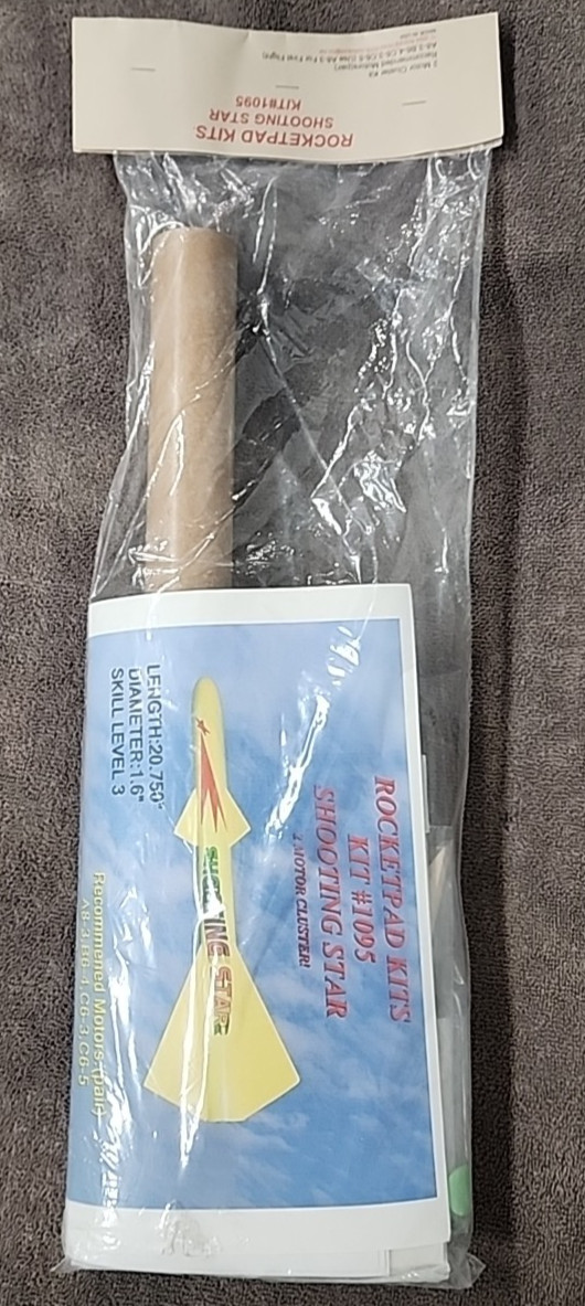 OOP. Rocket Pad Co. Model Rocket Kit Vintage Shooting Star Cluster Eng Free Ship