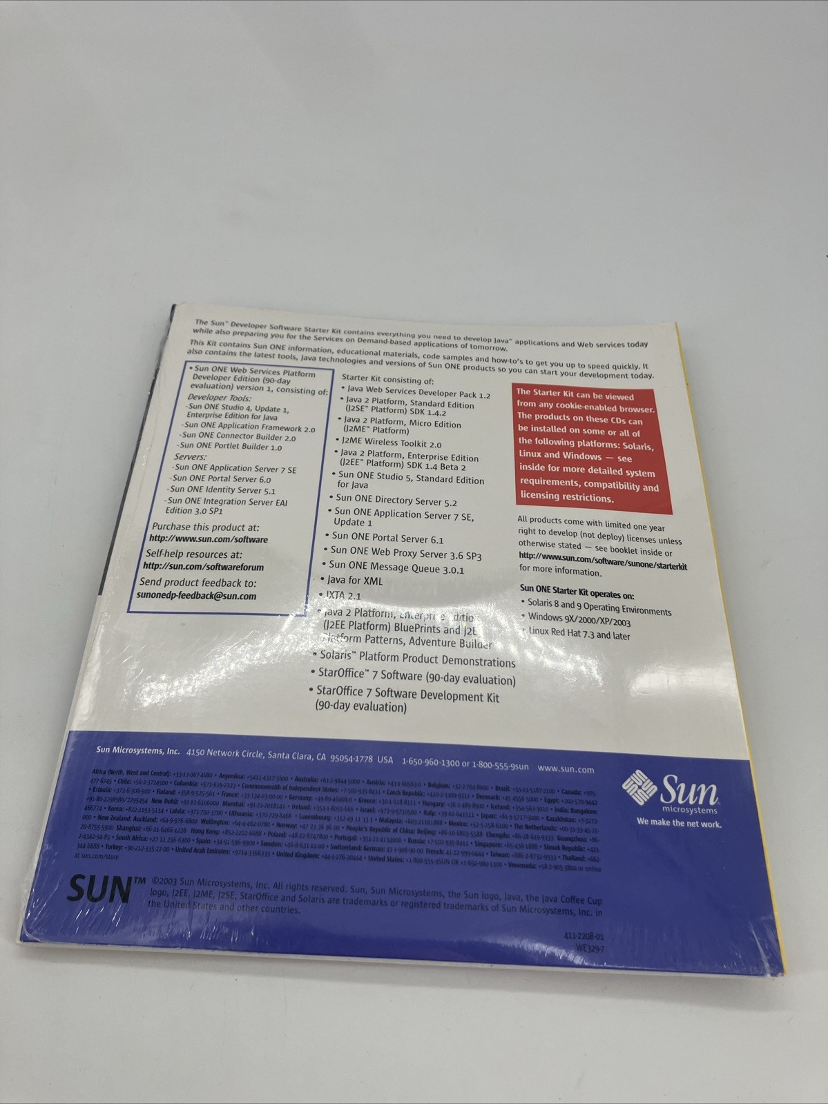 Java Sun ONE Starter Kit, Complete w 8 Discs + Certification Key Sealed
