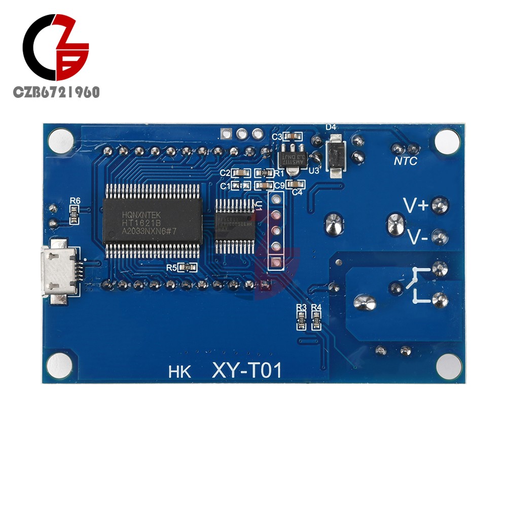High-Precision Digital Thermostat DC 6.0-30V Temperature Controller -50°C~110°C
