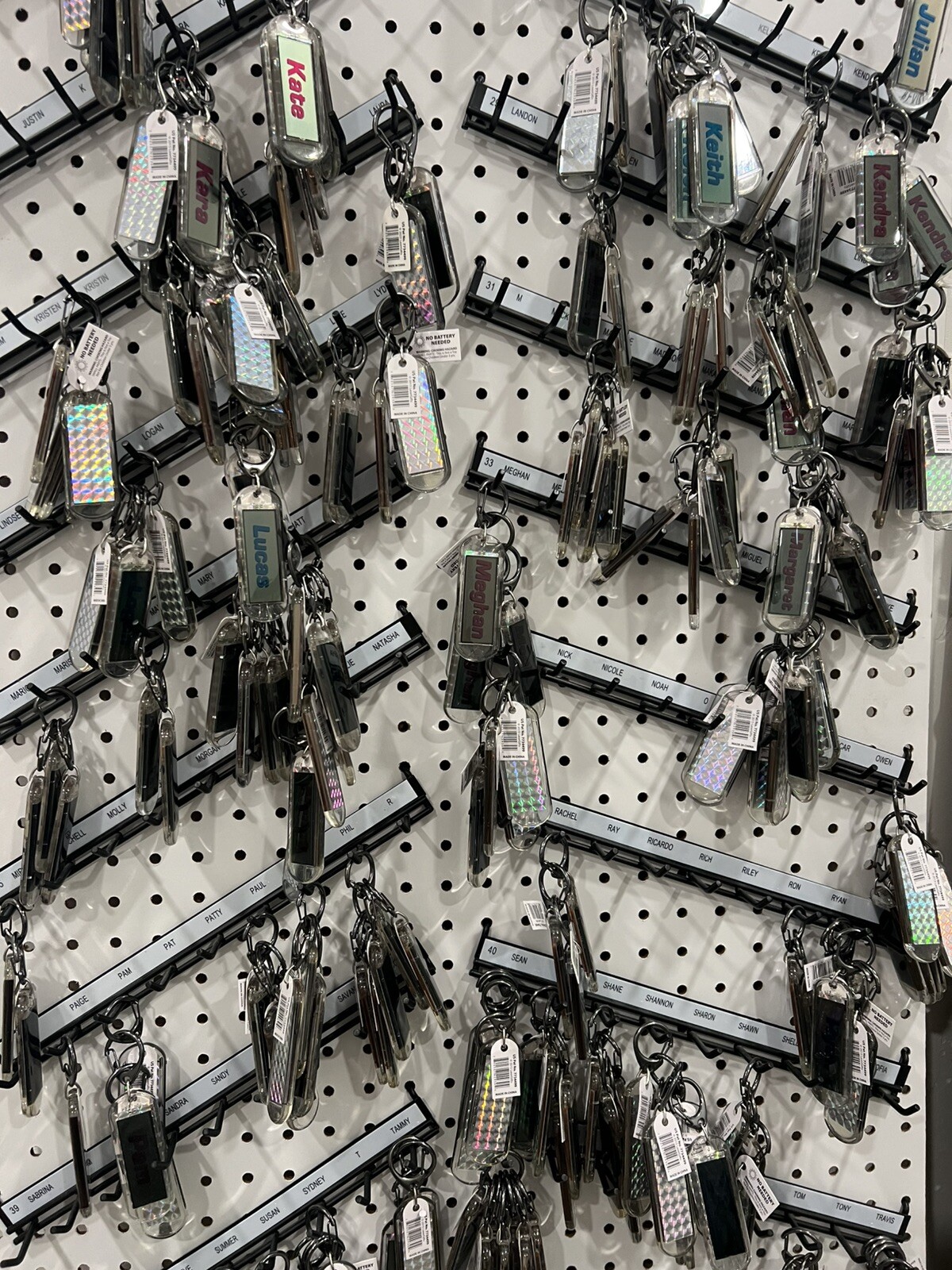 Solar Powered Flashing Name Keychain No Battery Needed