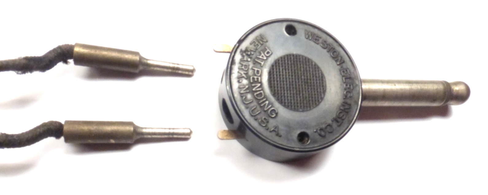VINTAGE RADIO:   Weston  2  PIN JACK ADAPATOR TO 1/4" PLUG ear phones /speakers