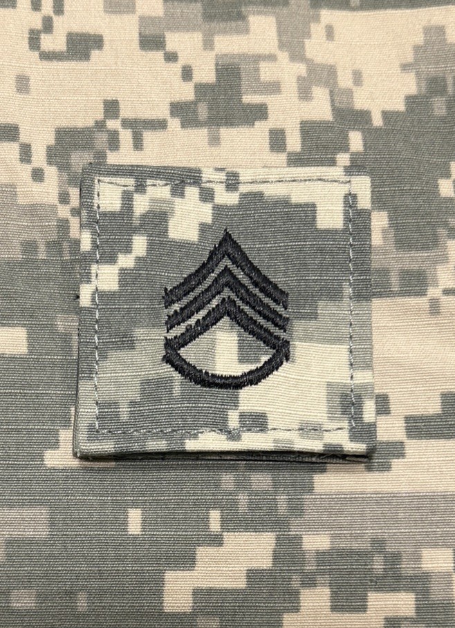 US Army SSG/E6 Rank UCP w/ Hook Staff Sergeant Grey-ACU