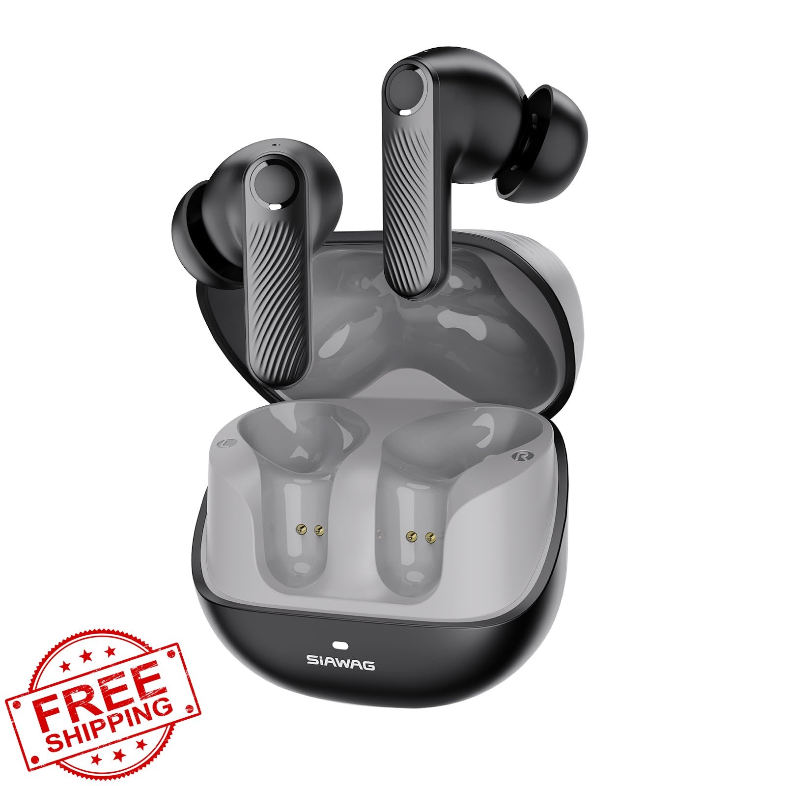 SIAWAG Wireless Earbuds Black