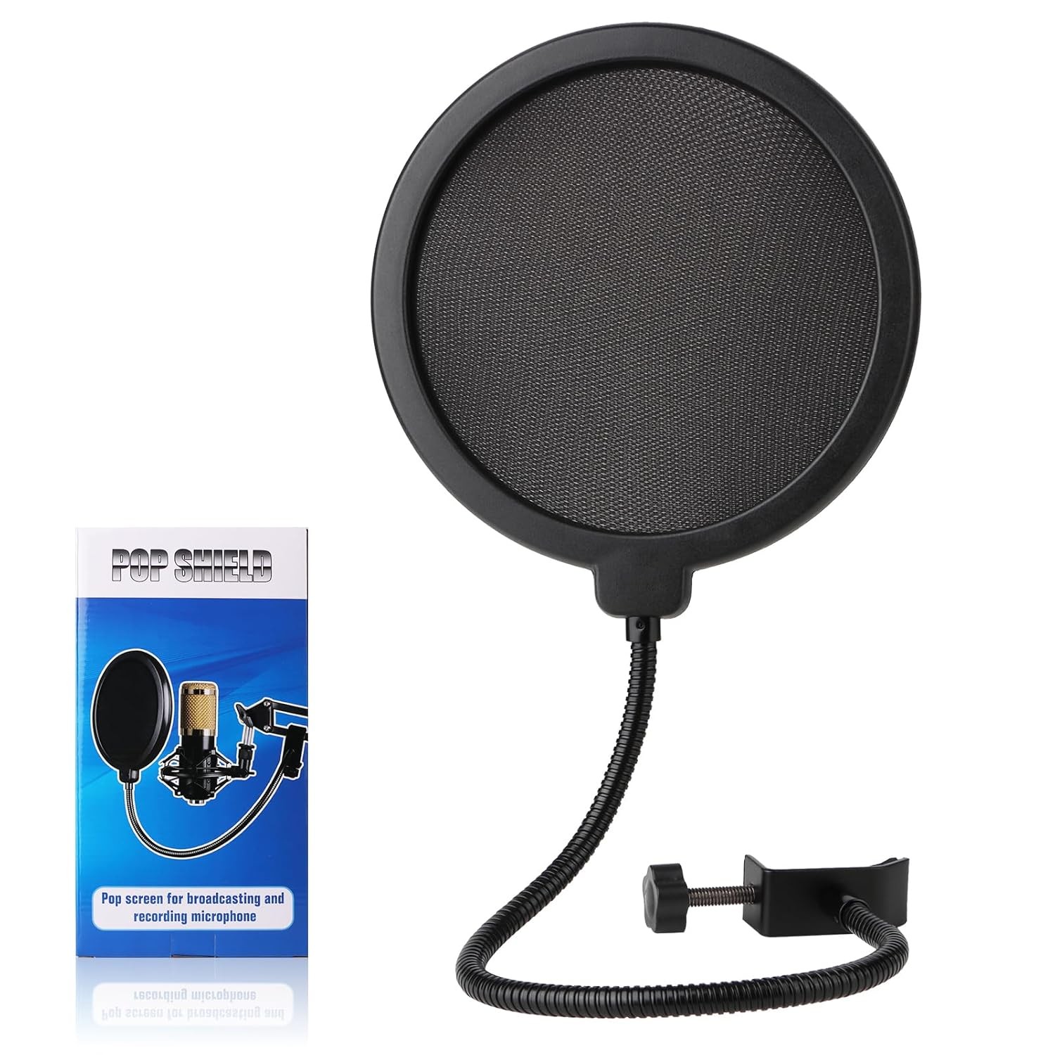 Professional Microphone Pop Filter Shield Blue Windscreen Mask Shield Screen