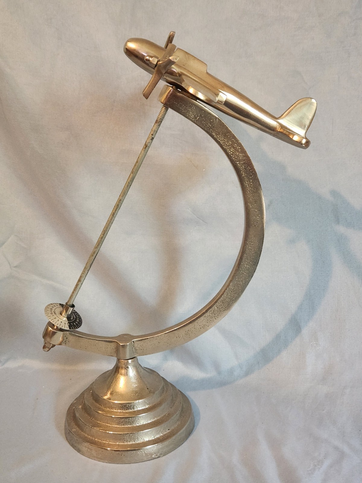 Metal Globe Holder  Plane For Tabletop