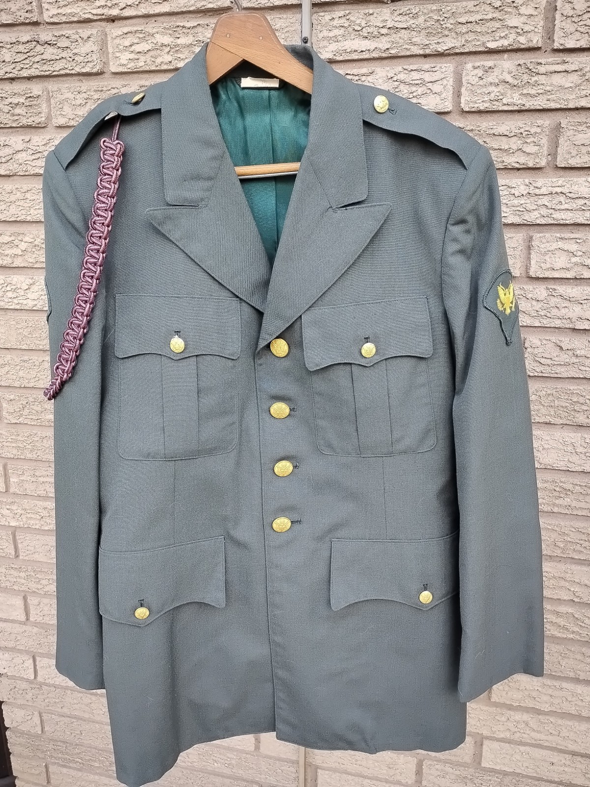 DSCP SERGE AG-489 CLASS A DRESS GREEN ARMY DRESS UNIFORM COAT JACKET 39R