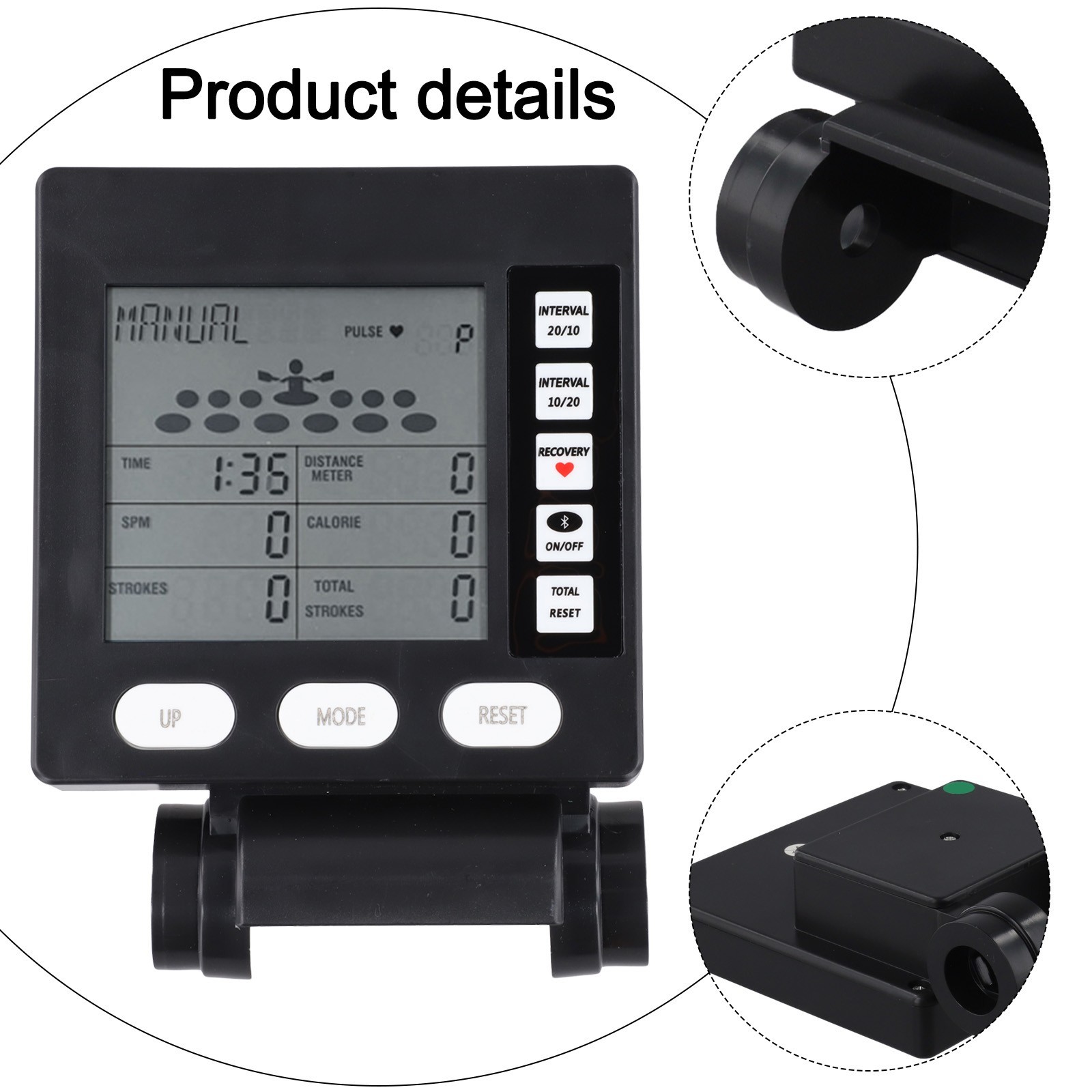 Rowing Machine Speedometer with Calorie and Distance Measurement Features