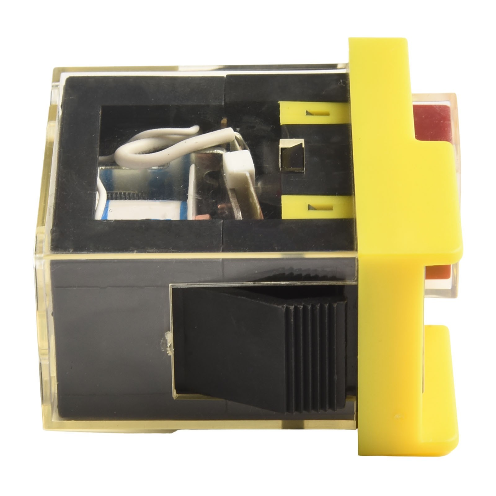 User friendly start button switch with power off and undervoltage protection