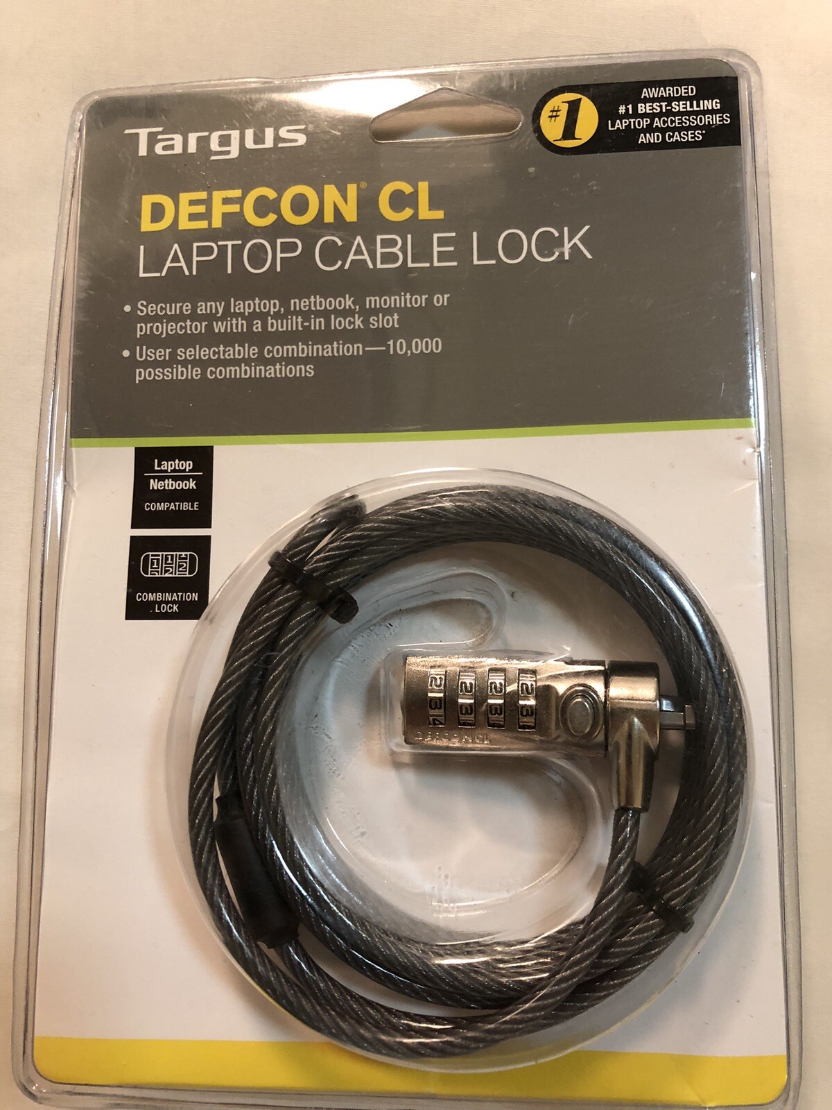 Targus Defcon CL Laptop Cable Lock PA410U Brand New