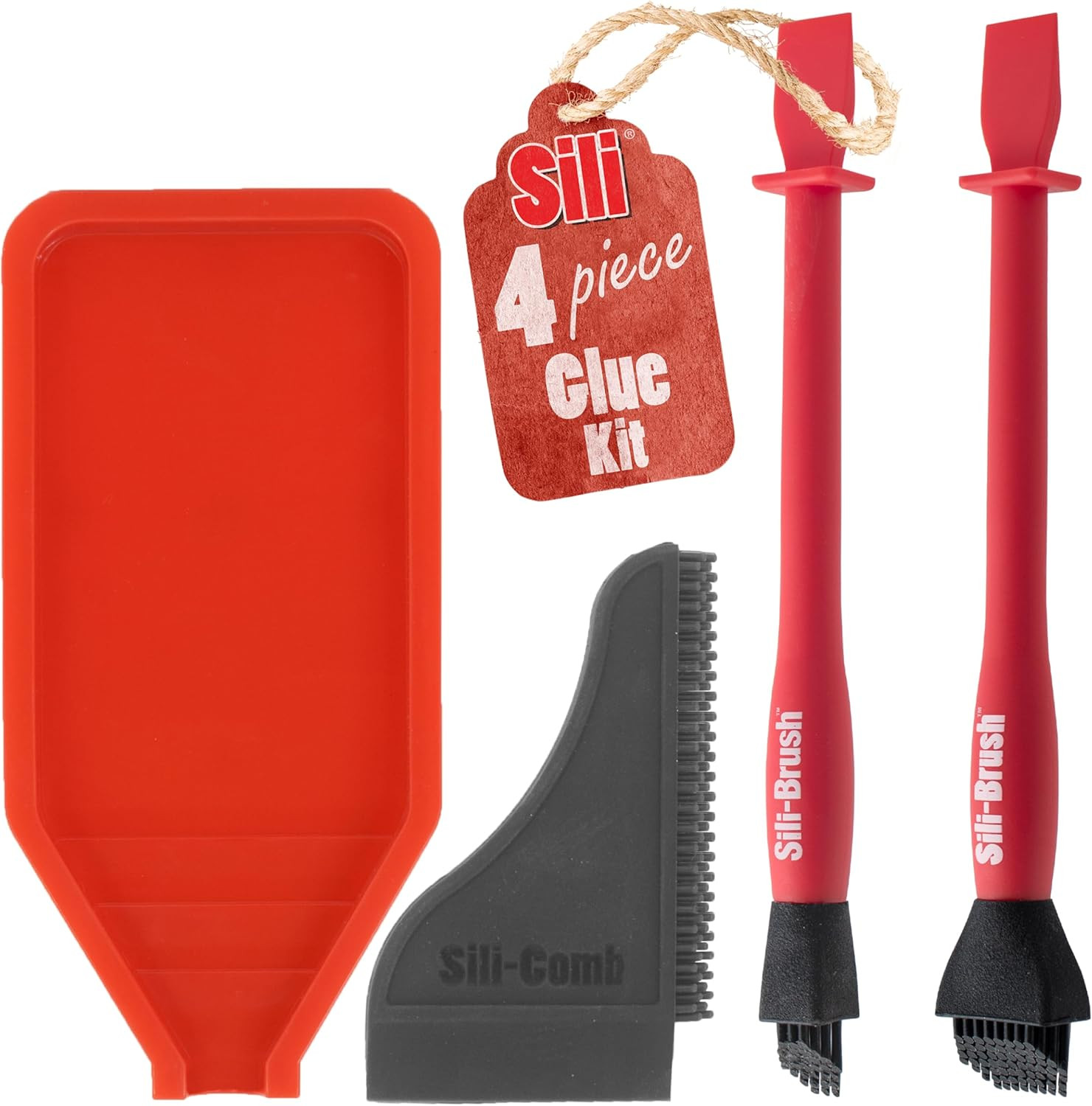 Non-Stick Wood Glue Brush cone Applicator Kit | Comb/Squeegee Wood Glue Applicat