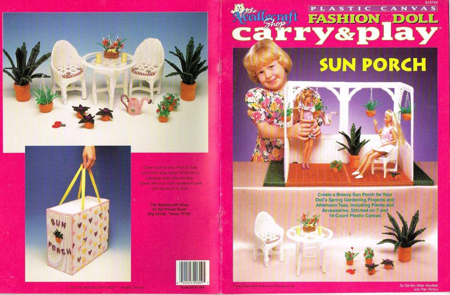 Sun Porch Fashion Doll Carry & Play Plastic Canvas Pattern Needlecraft Shop