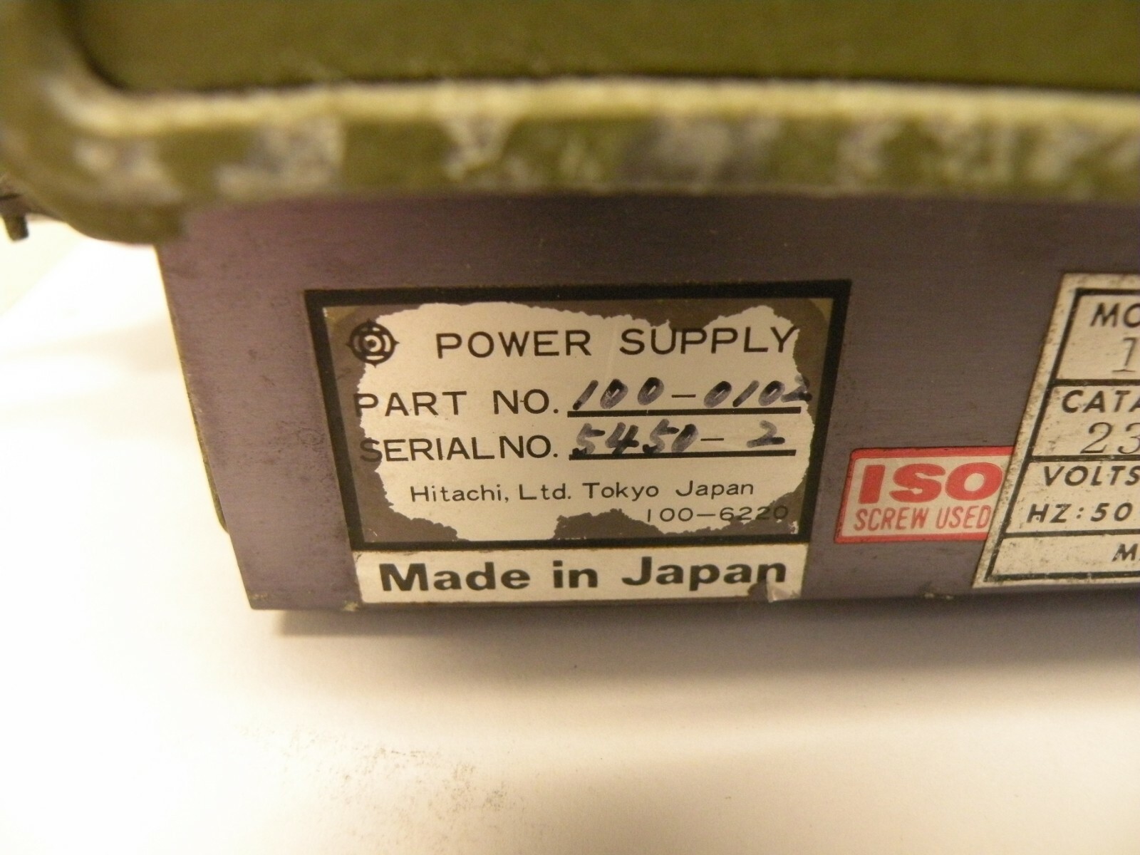 HITACHI 100-0102 LAB POWER SUPPLY