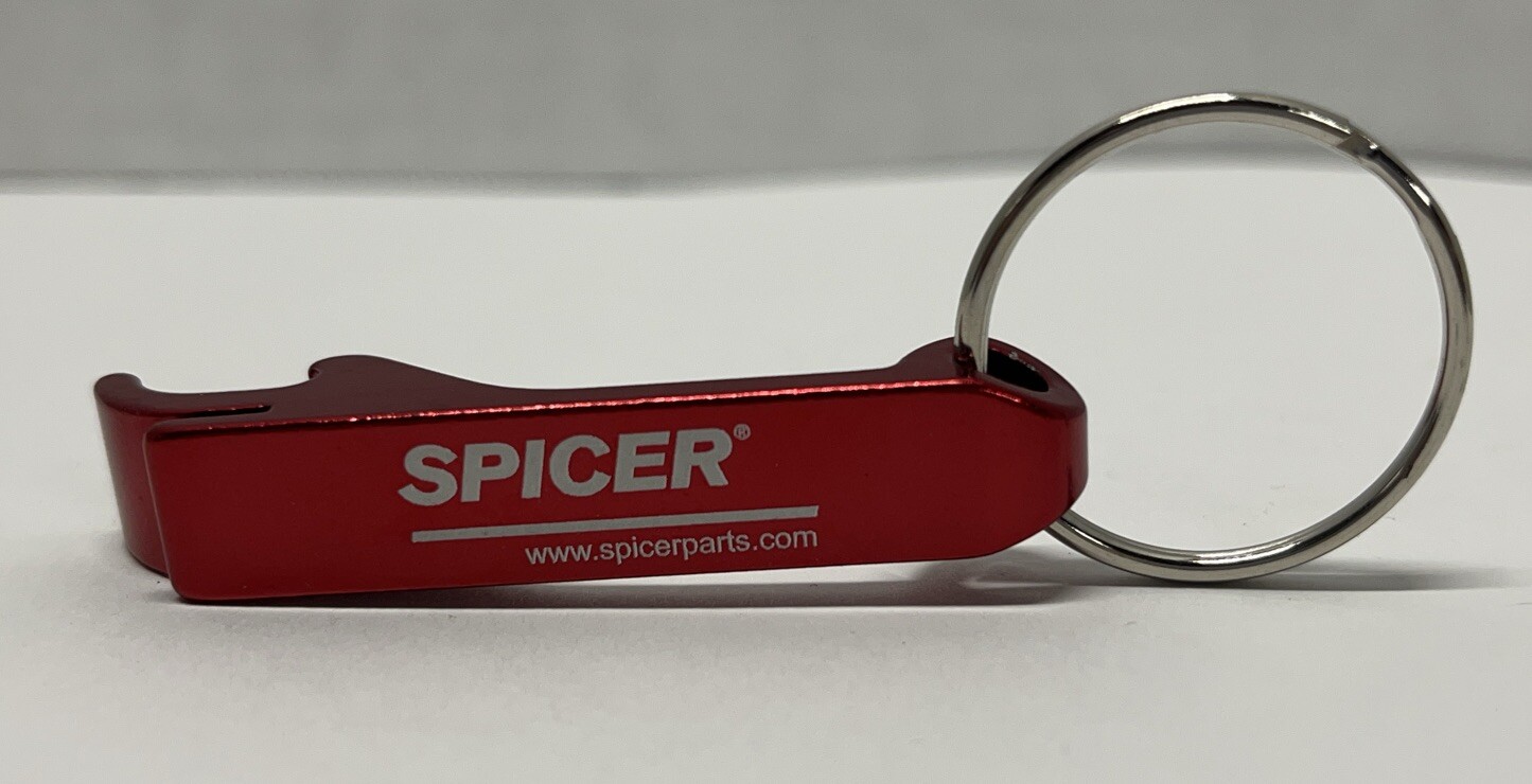 DANA SPICER PARTS Keychain & Bottle Opener New Advertising Collectible Color Red