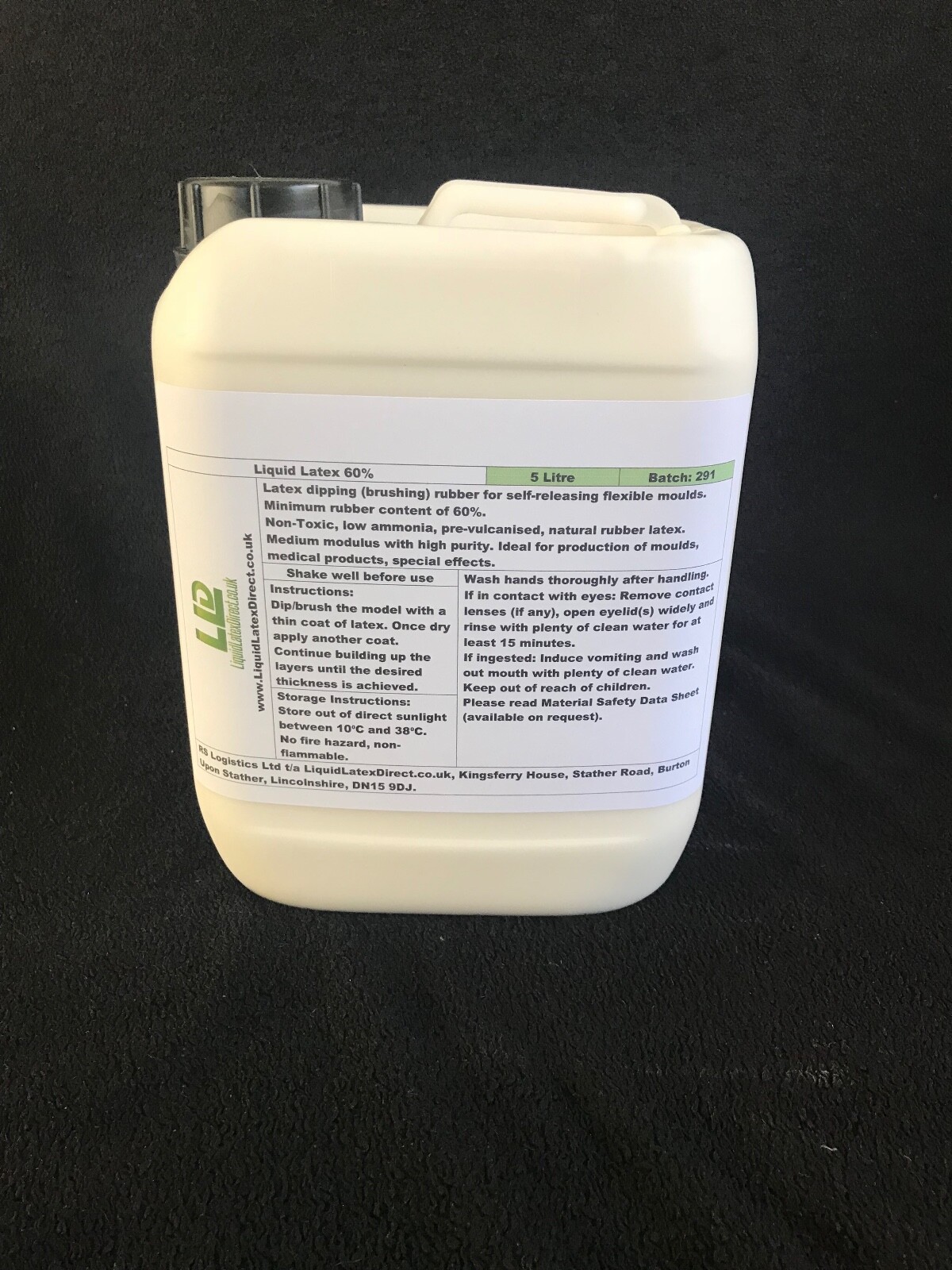 5 Litre Liquid Latex Dipping Rubber, Medical Grade, Mould Making, SFX, Non-Toxic