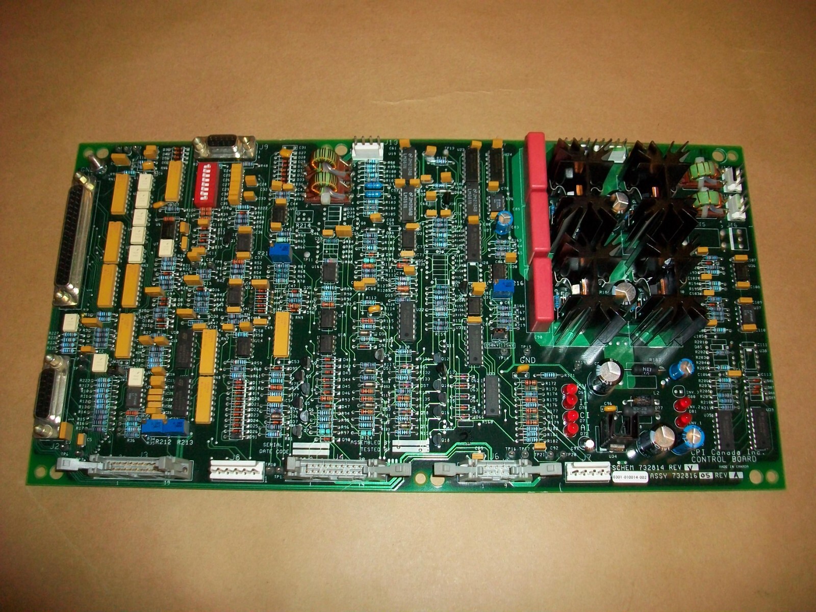 CPI Control Board  732814  Rev V /  73281605  Rev A   USED