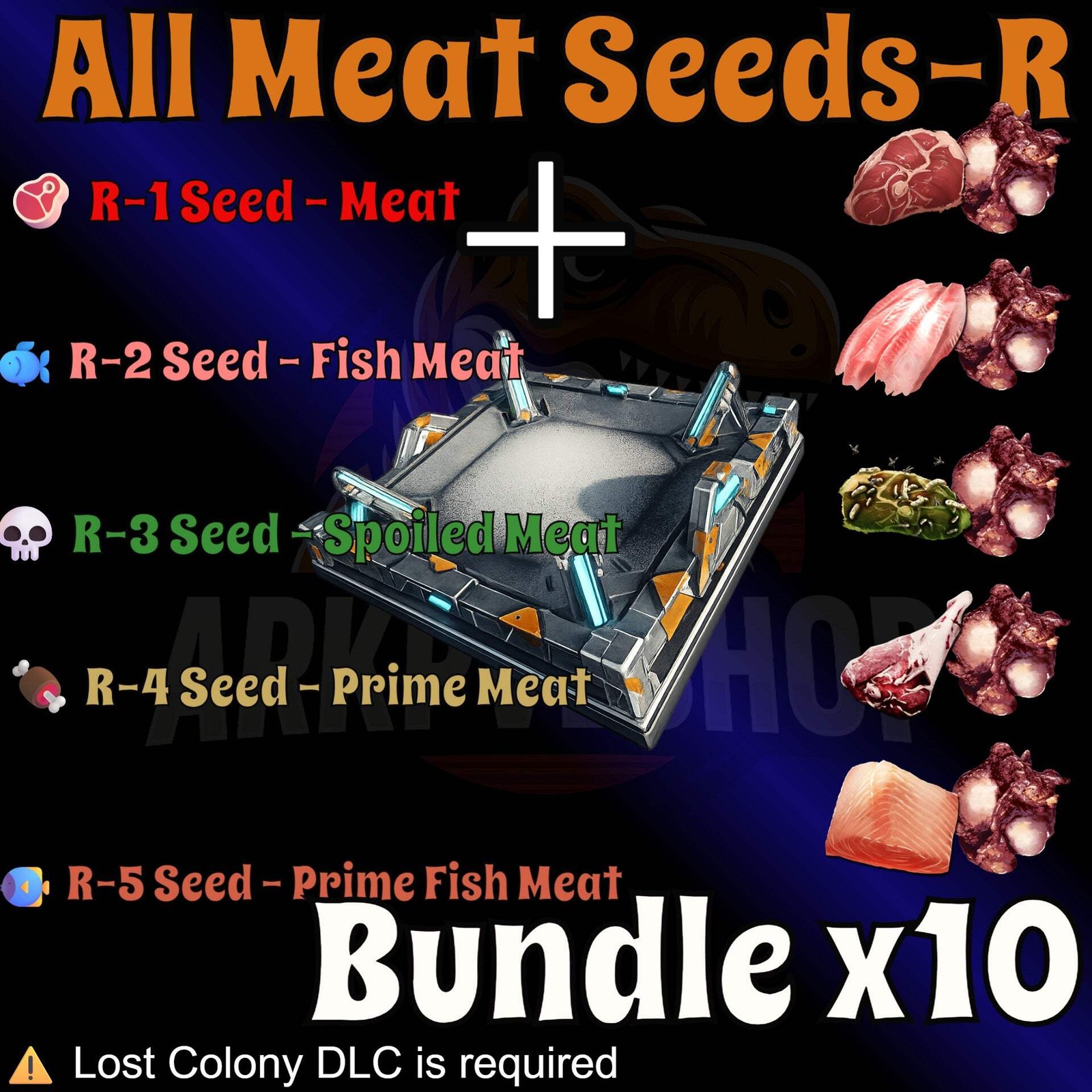 Seed Plant Proto Species Meat R1 R2 R3 R4 R5 ASA PVE 🦖ARK Survival Ascended