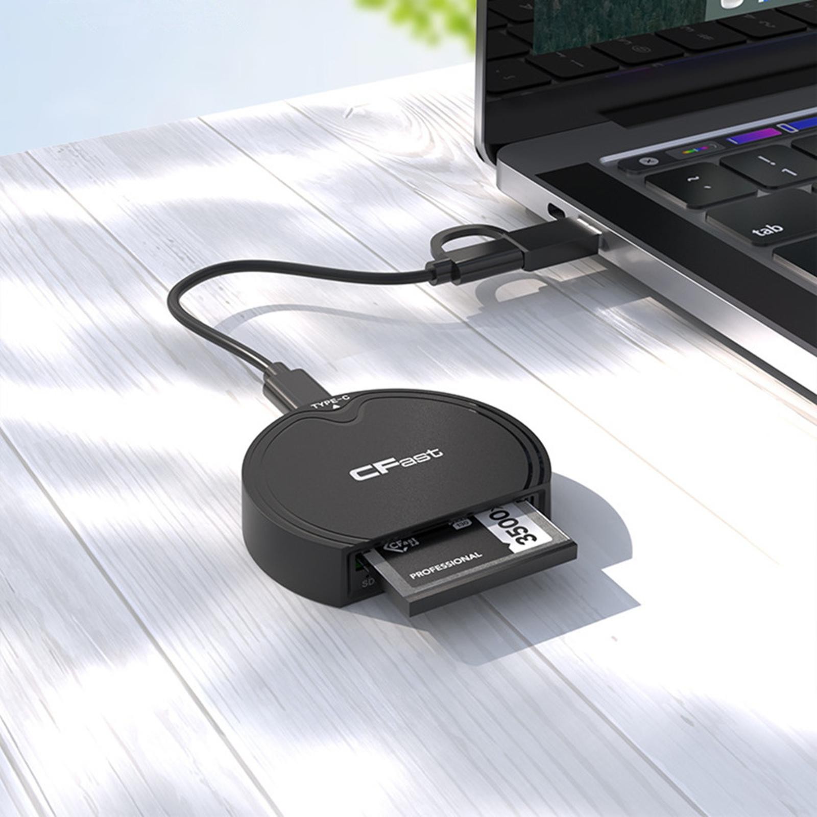 For CFast 2.0/SD Card Reader USB 3.2 GEN2 10Gbps CFast Reader W/Data Cable