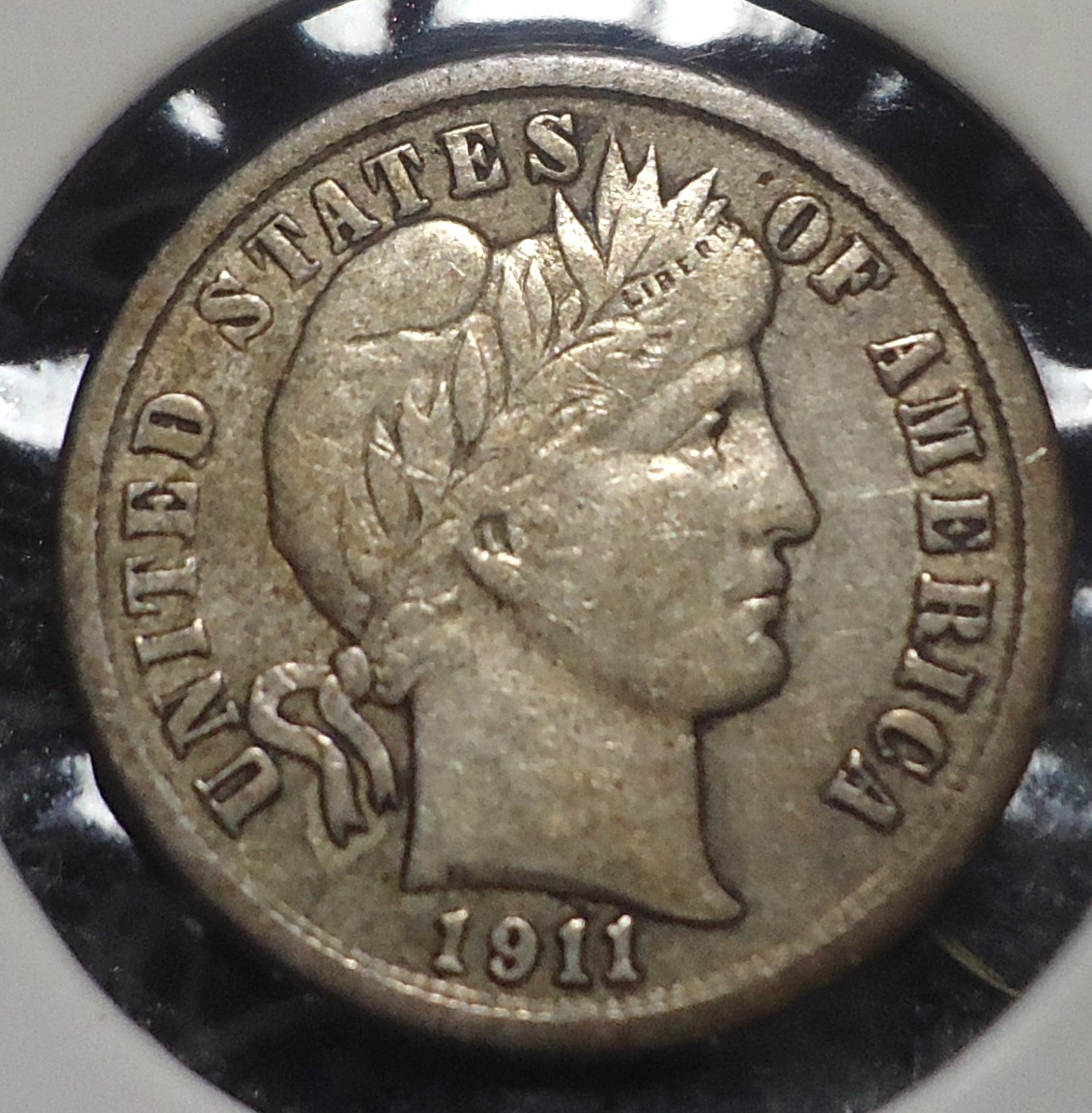 1911 Very Fine+ VF+ Philadelphia Barber silver 10C dime INV#B06 FREE SHIPPING!