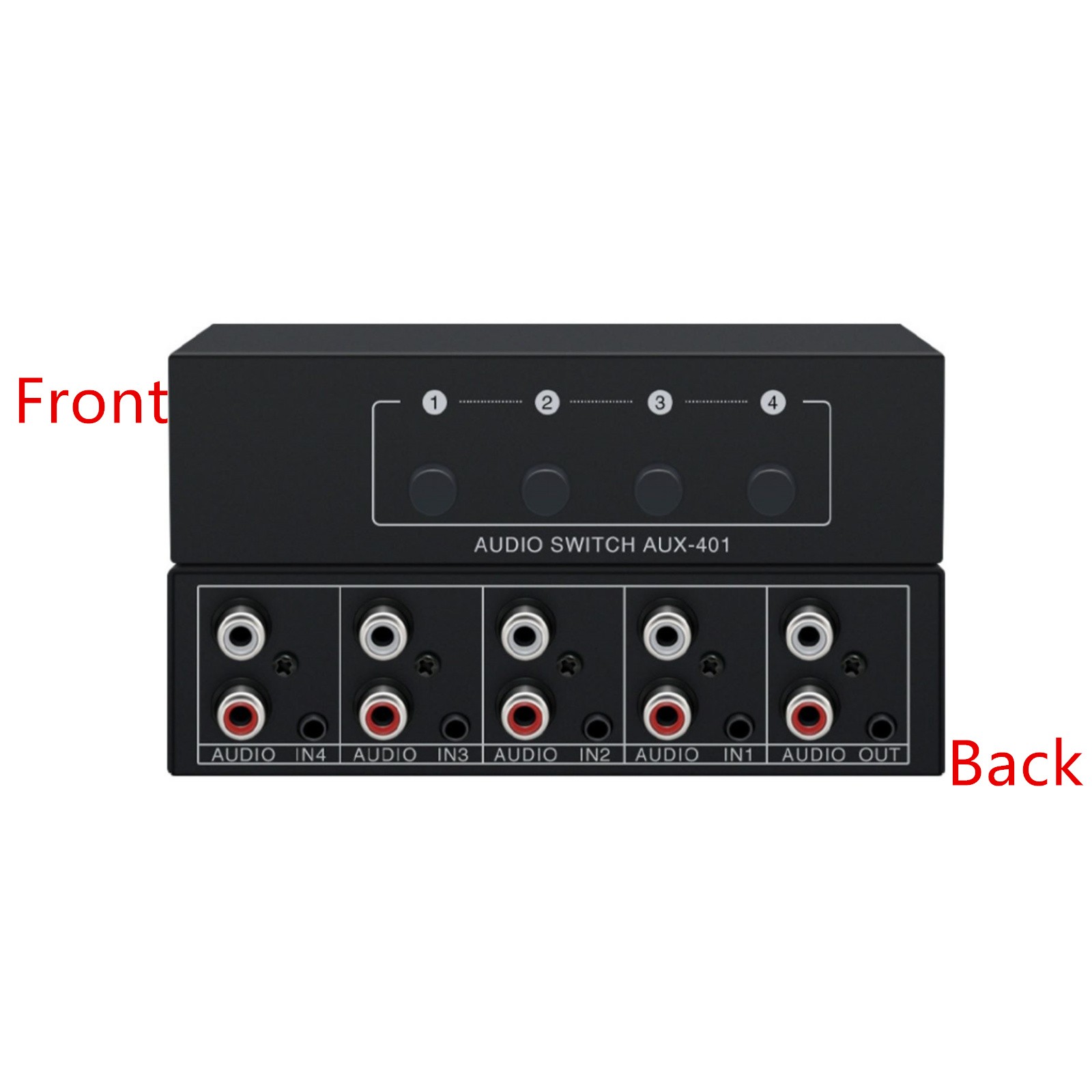 1PCS Stereo Audio Switcher 4 in 1 Out A/B Analog For Multi-source Switching