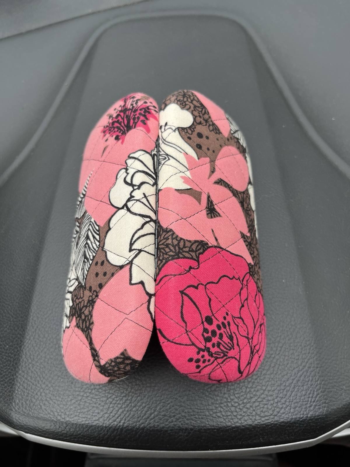 Vera Bradley Hardshell Eyeglasses Case Mocha Rouge Pattern
