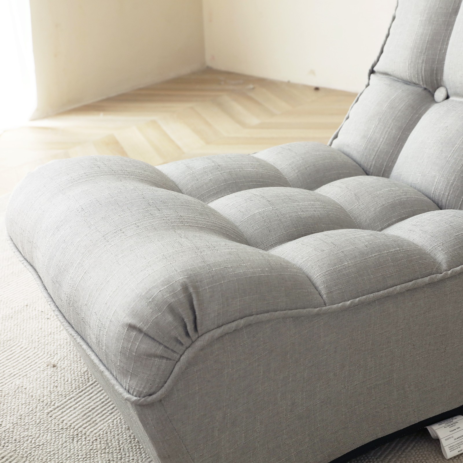 Foldable Reclining Sofa Chair-4-Segment Adjustable Back for Living Room,Playroom
