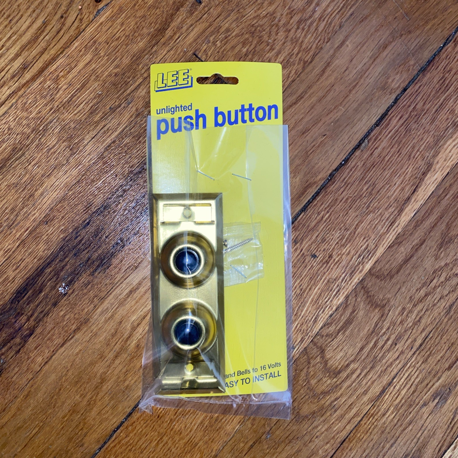 #BC203 Brass Wired Gang Family Unlighted Push Button With Black Button For Bell