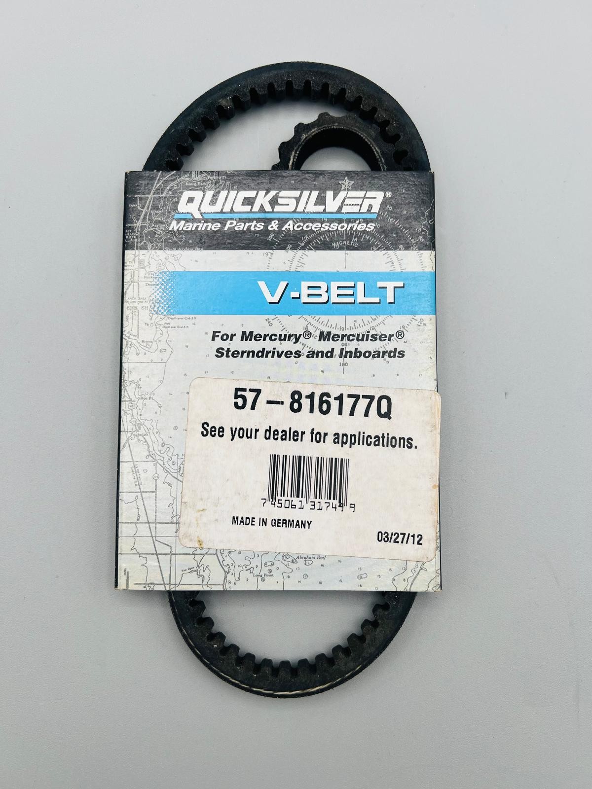 Mercury 57-816177Q V-Belt OEM MerCruiser Diesel Engine Drive Belt Replacement