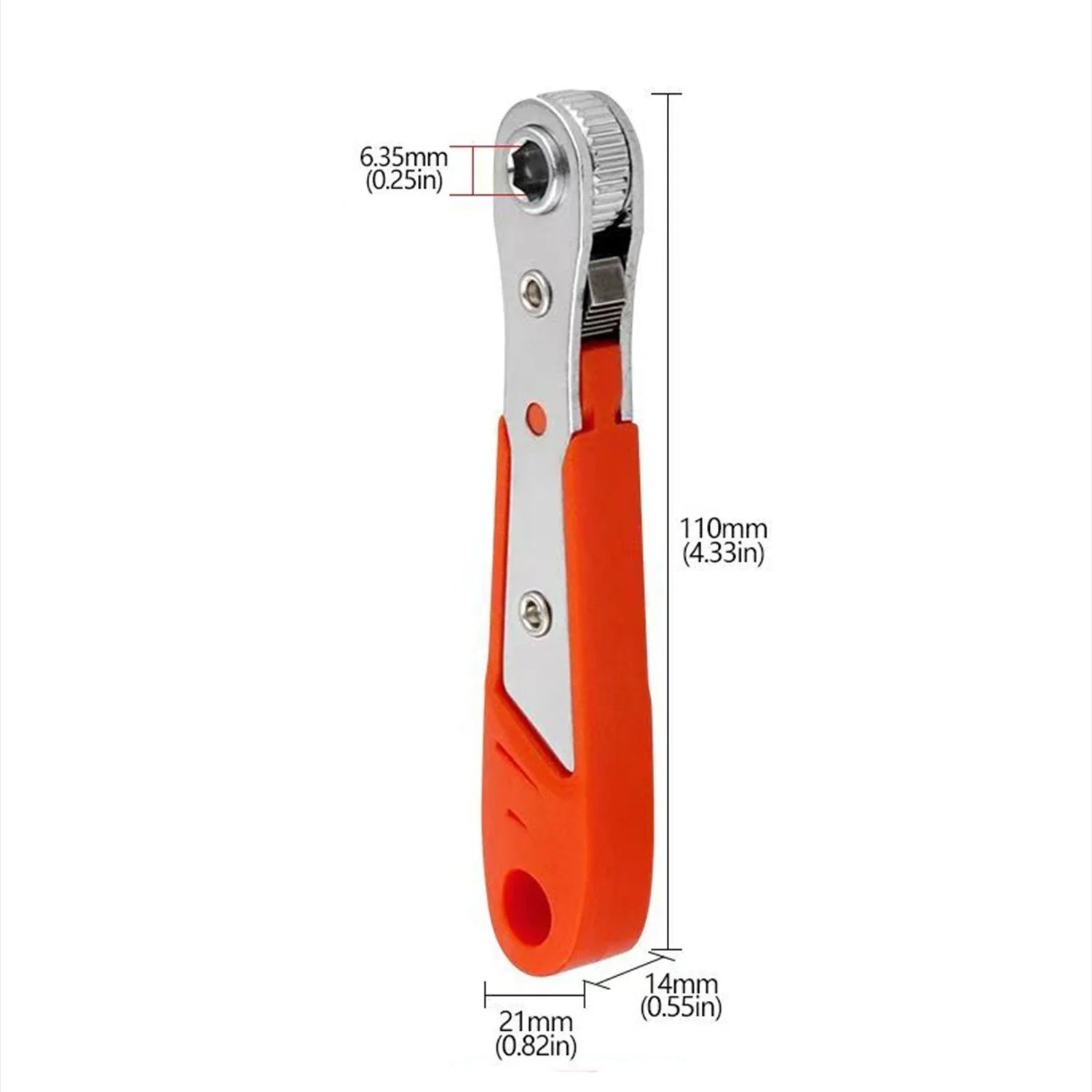 Ratcheting Right Angle Screwdriver Hex Drive 90 Degree Offset + 10pc Bits Set!