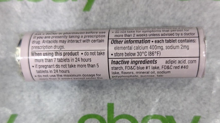 2 Packs of Tums Ultra Strength 1000 Antacid Assorted Berries 12 Chewable Tablets