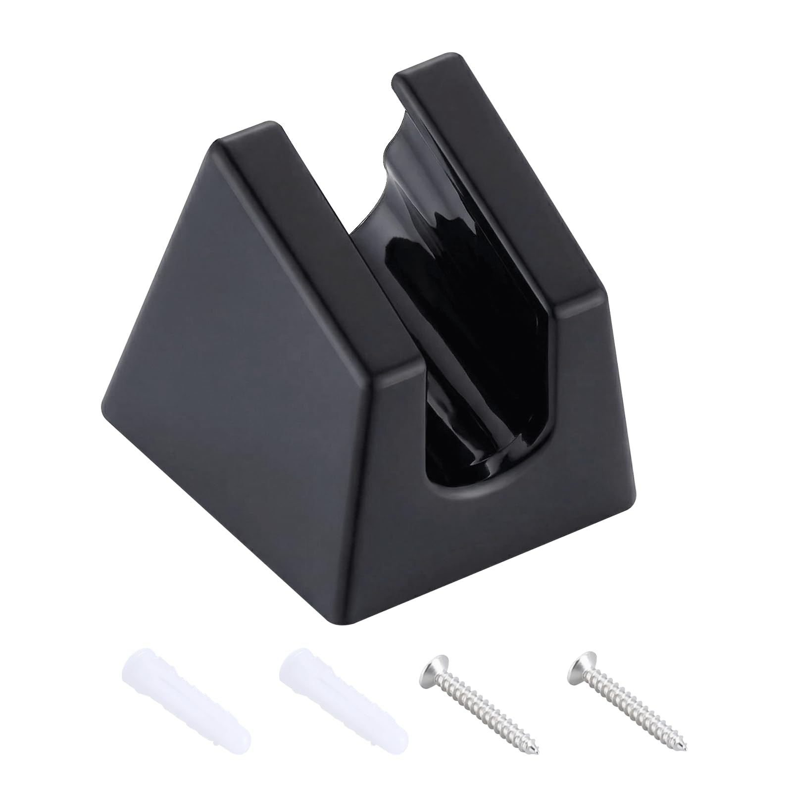 RV Handheld Shower Wand Bracket Holder with Mounting Screws, Matte Black