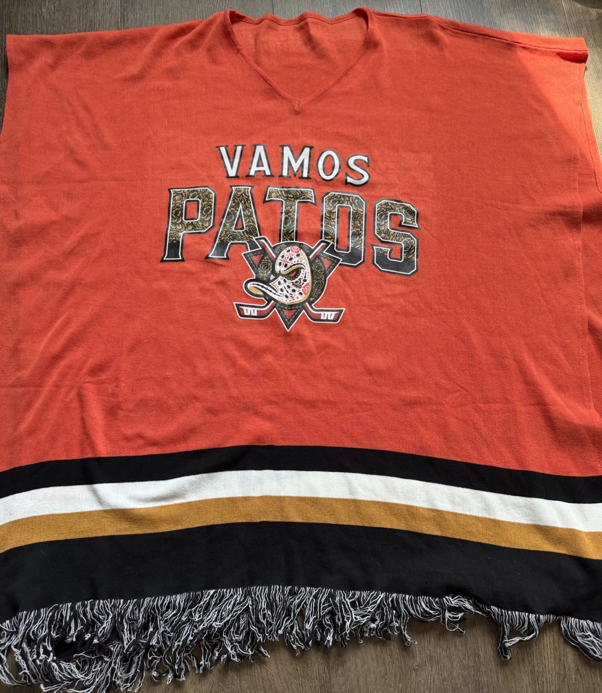 NHL Anaheim Ducks Poncho "Vamos Patos" Pancho 2025/2026 Season NWOT