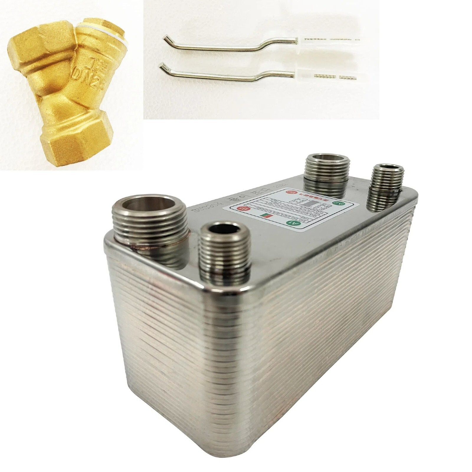 30-Layer Stainless Steel Heat Exchanger Compact Design for Home Heating Systems