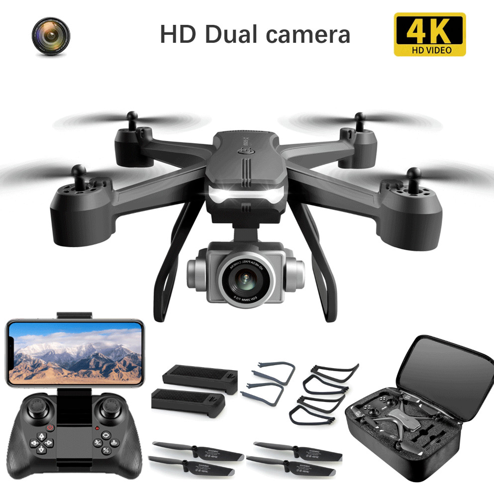 2025 New RC Drone With 4K HD Dual Camera WiFi FPV rc Quadcopter +2 Battery