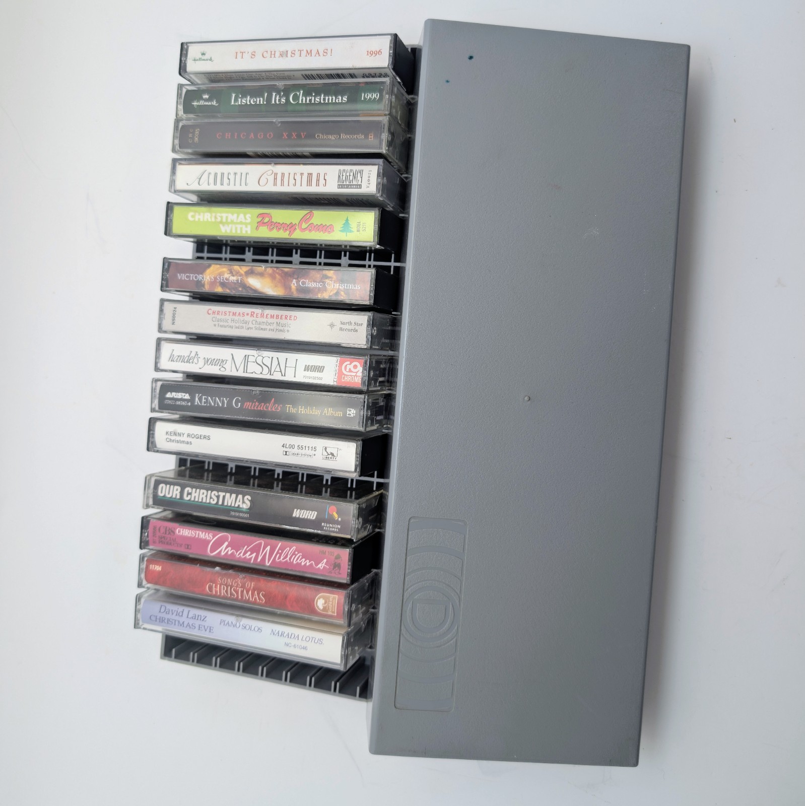 Vintage Plastic Dynasound Organizer Cassette Tape Music Storage USA Made Gray
