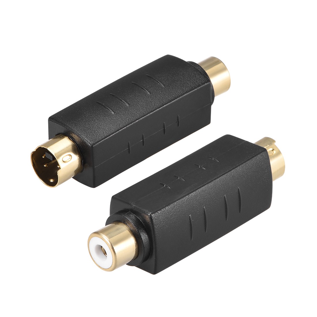 RCA Female to S-Video 4 Terminal Male Connector Stereo Adapter Coupler 2Pcs