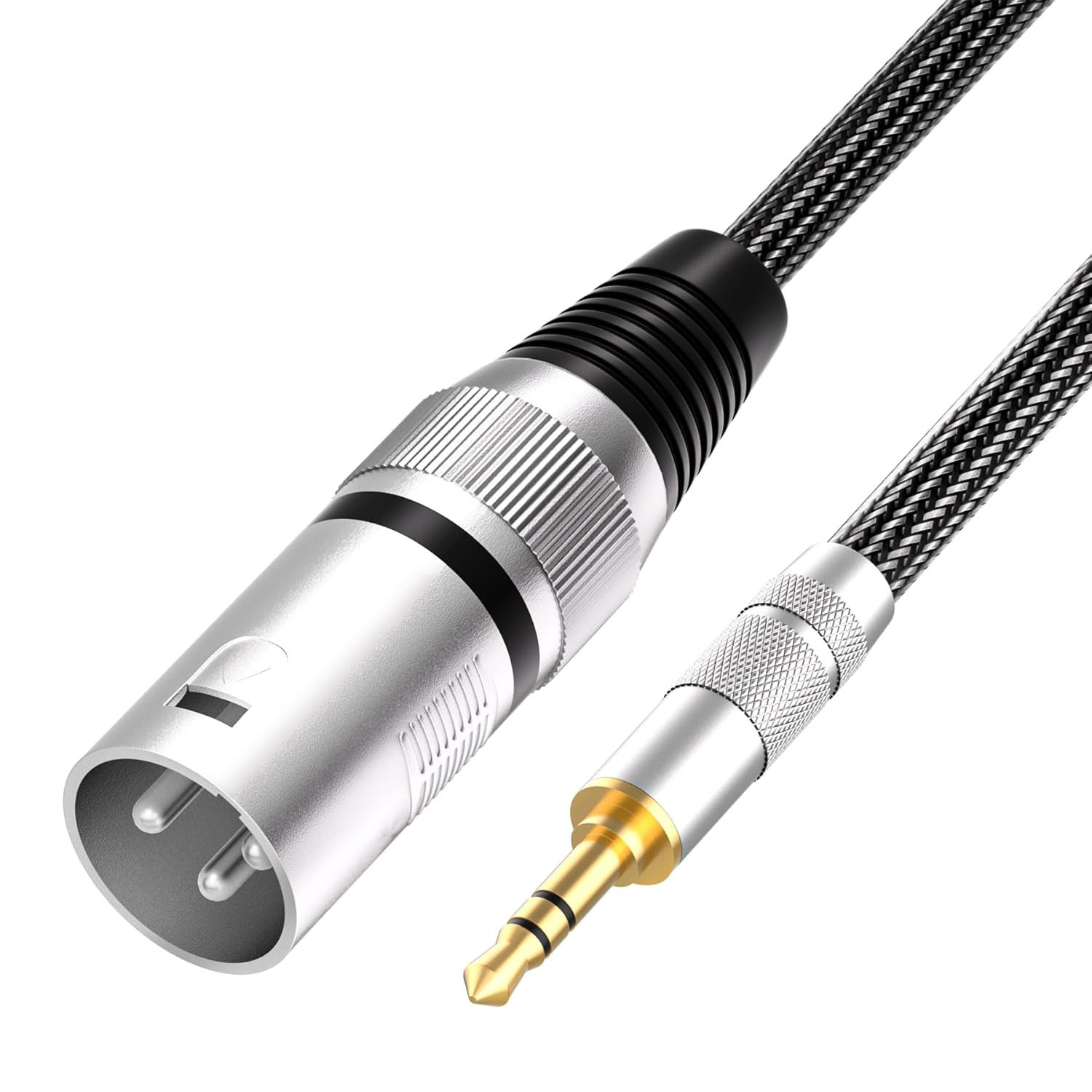 Tisino 3.5Mm to XLR Cable Unbalanced Mini Jack 1/8 Inch to XLR Male Adapter Micr