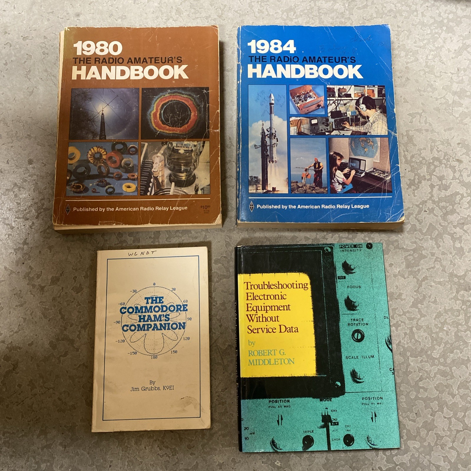 1980’s Vintage Lot of 4 Radio Amateurs Books Ham Handbook Electronic Middleton