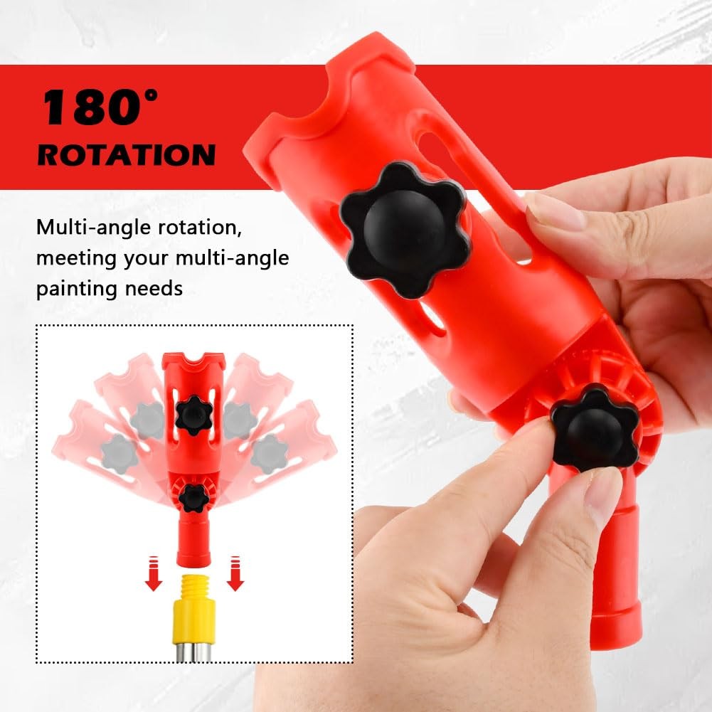 Multi-Angle Paint Brush Extender for High Ceiling,Extension Pole Red