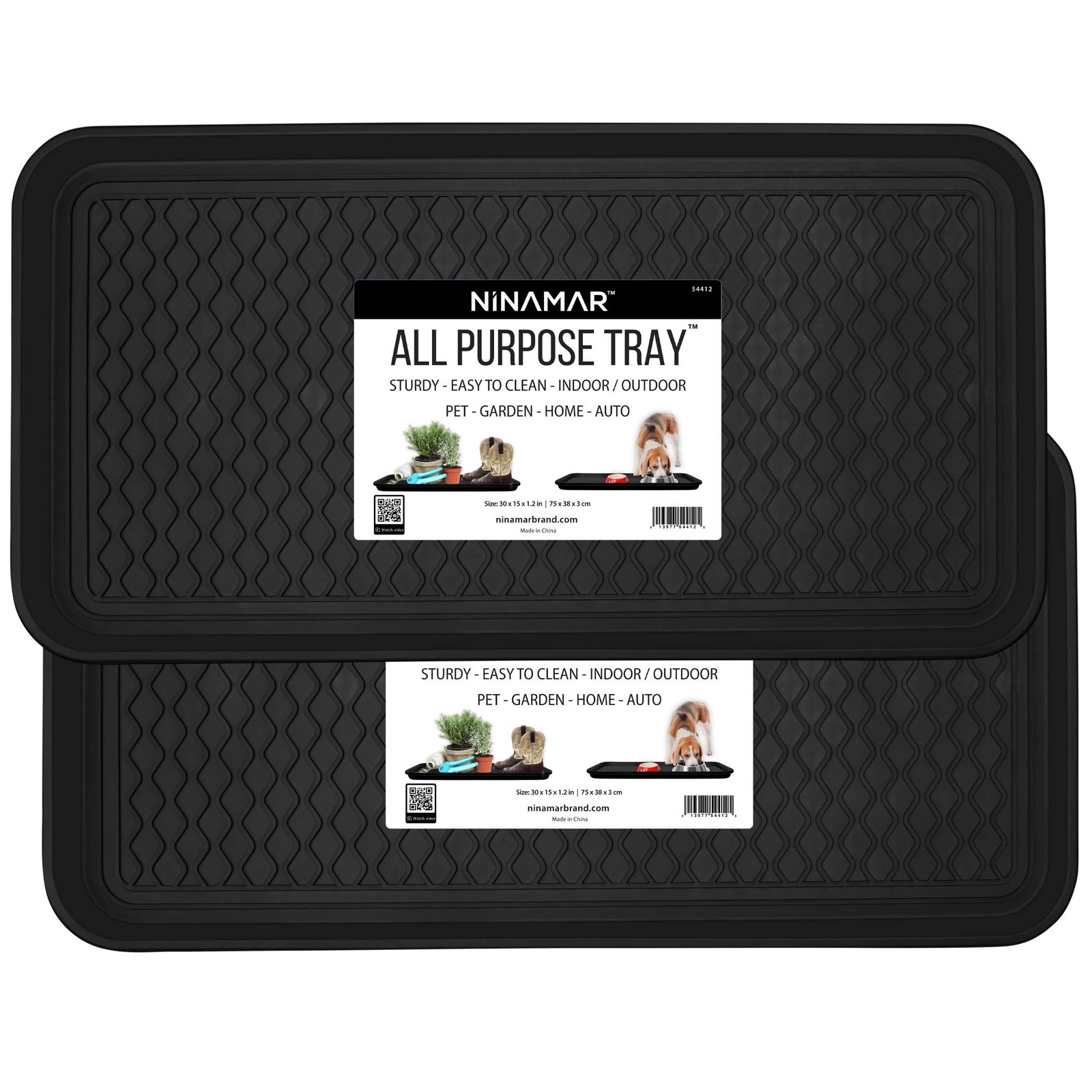 Ninamar Boot Tray – 30 x 15 Inch - 2 Trays Large - 2 Trays