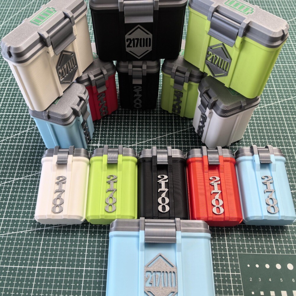 18650/21700 Battery Case Portable Storage Box Holder Props for Camping Hiking