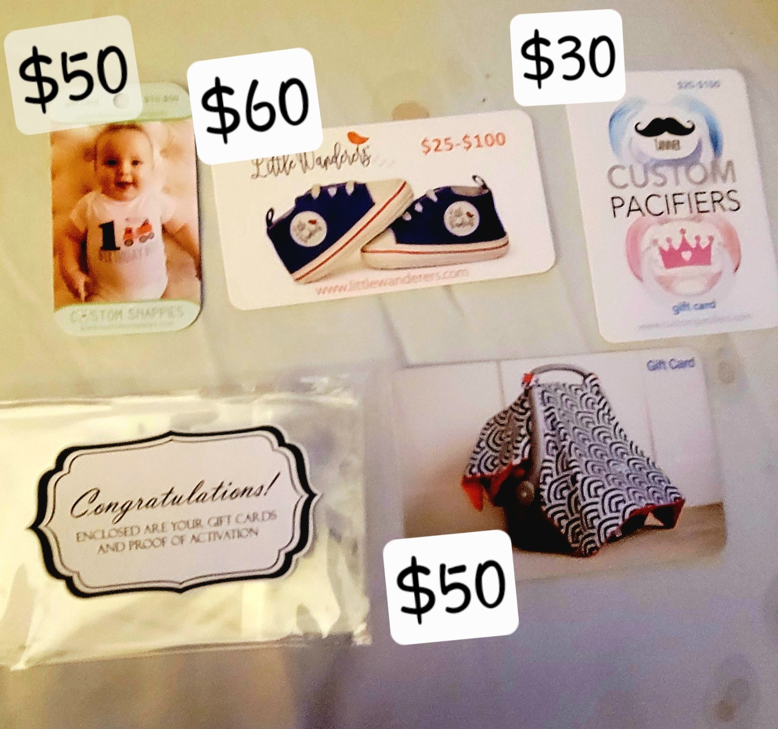Gift cards For Baby Products