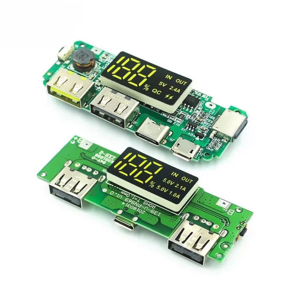 Lithium Bank Core with LED Display Dual USB 5V Output 67mm x 25mm