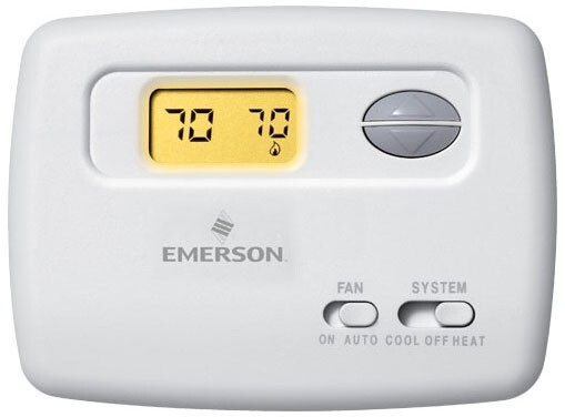 Emerson White-Rodgers 1F78-144 2 Wire Non-Programmable Thermostat, 1H-1C